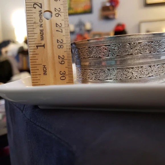 Filigree Silver Boho Wrist Cuff - Picture 5 of 5